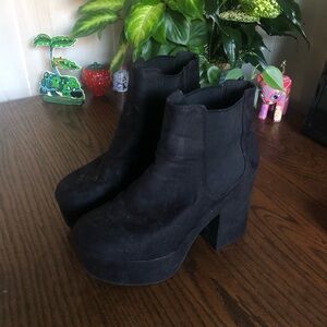 Black Platform Ankle Boots